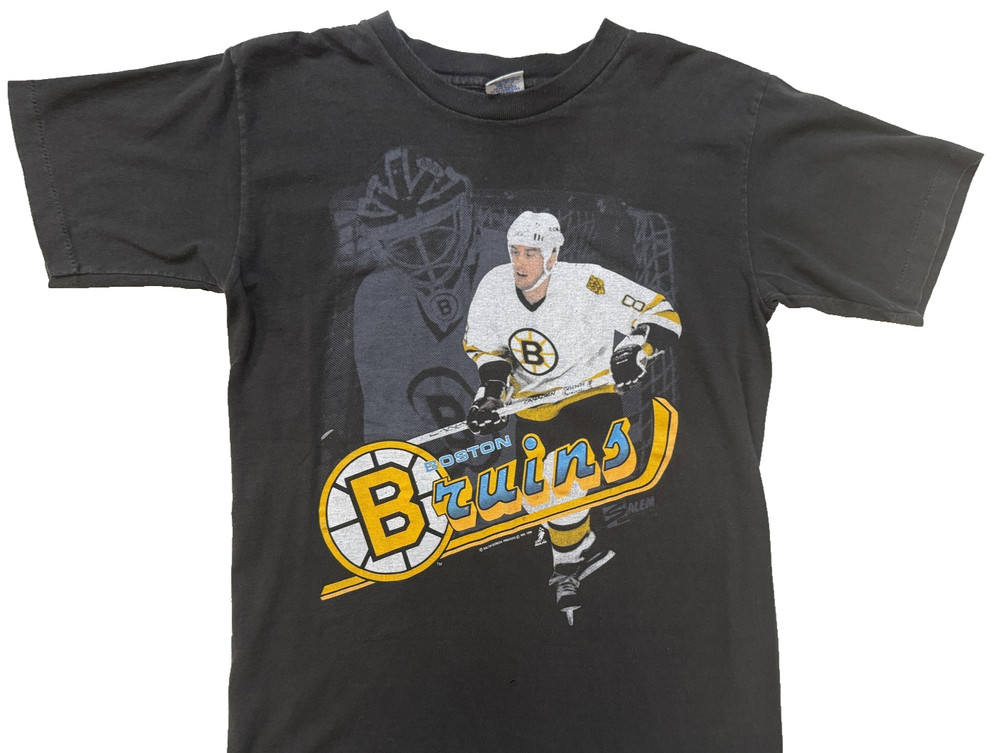 NHL Boston Bruins Shirt Vintage 90s Mens MED Hockey Salem Tag Single Stitch RARE