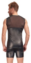 NEK Chest Vest Top w Matte Look Soft Stretchy Powernet Harness