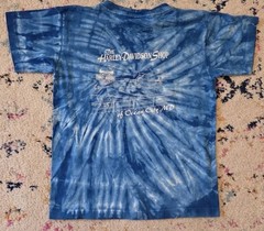 VTG 1998 Harley Davidson Shirt Size Blue Tie Dye Kids 10-12 Ocean City Maryland