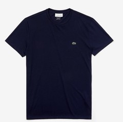 *NEW* Men Lacoste Crew Neck Pima Cotton Jersey T-shirt Navy (TH6709 166) Small