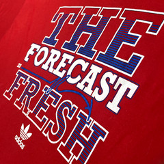 ADIDAS THE FORECAST IS FRESH XLARGE RED T-SHIRT VINTAGE STREET WEAR