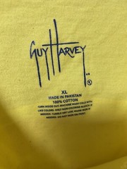 Guy Harvey Shirt Adult Extra Large Yellow Fishing Fisherman Outdoors
