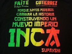 Inca Peru Supayshi T-shirt Size XL Inca Warrior Sushi Restaurant Neon Shirt