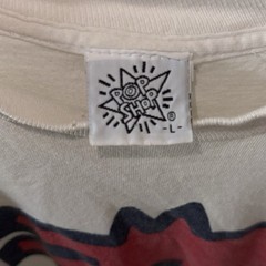 Vintage Keith Haring Barking Dog Pop Shop T-Shirt White Size L USA Art Tee
