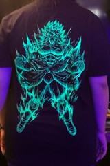 Legendary Super Saiyan Green Broly Colorful Neon glow T-shirt 100% Cotton