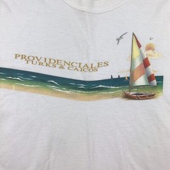 Providenciales Turks & Caicos Graphic Tee Shirt Adult Small (34-36) White Hanes
