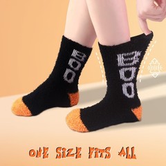 3 Pairs Halloween Fluffy Socks Women Men Cozy Fuzzy Winter Warm Supplies
