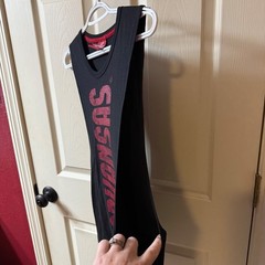 Colosseum Arkansas Razorbacks Black Red Muscle Tank Top Shirt M