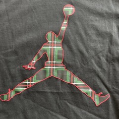 NWT Nike Jordan Mens Med Flight Essentials Plaid Jumpman 100% Cotton FZ1977-010