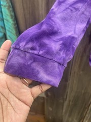 Colortone Men’s Purple Spiral Tie Dye Long Sleeve Cotton Tee Shirt Size 3XL