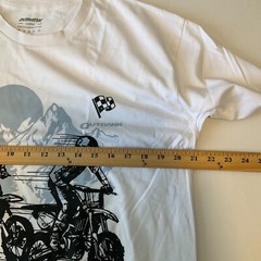 Outrank Always Active Short Sleeve T Shirt Mens Size L White Racing Graphic