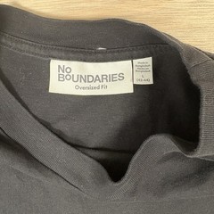 No Boundaries Men’s LARGE Oversize Cotton Tee BLACK T-Shirt pre-owned