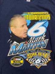 Vintage Y2K All Over NASCAR Mark Martin Farewell Tour Gildan Heavyweight Tee L