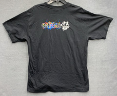 Adidas Graphic Logo Tee T-Shirt Men’s Large Black Trefold Splatte Dead Stock New