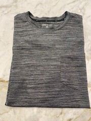 Kenneth Cole Active Front Pocket Dark Gray Men’s Crewneck T-shirt Size Large