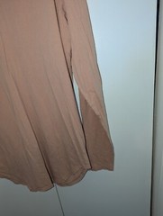 Cuts Clothing Elongated Long Sleeve T Shirt Mens Size L Coral Pink Cotton Blend