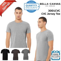 BELLA + CANVAS Men CVC Blend Short Sleeve Jersey T Shirt 3001CVCa up to 4XL
