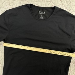 BYLT Lux Drop Cut T-Shirt Black Short Sleeve Curved Hem / Mens XL