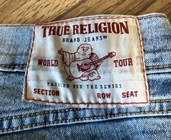 True Religion Mens Light Wash Denim Jeans 38