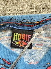 Vtg 80’s 90’s Hobie All Over Print T-Shirt Surf Skate Oversize Single Stitch