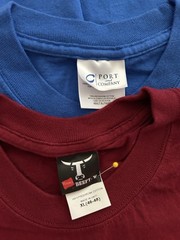 NEW Men’s 100% Cotton Colored T-Shirts, Mixed Brands, Lot Of 2 XLarge