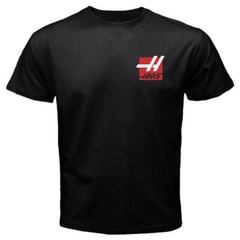 HAAS Automation Machine Logo Men’s Black T-Shirt Size S to 5XL