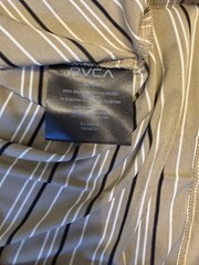 RVCA Men’s Sweep Stripe Crew SS T-Shirt Active Size Medium – Khaki/Black Striped
