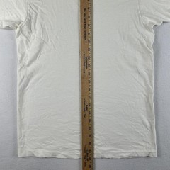 Vintage Hanes Shirt Mens Medium White V-Neck Cotton Undershirt Basic Tee Blank