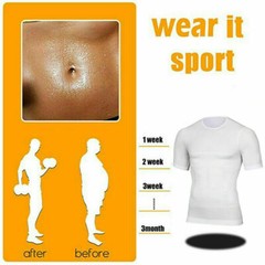 Men’s Fashion Compression T-Shirt Body Shaper Crew Neck Muscle Workout Tank Top