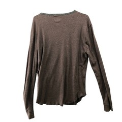 BDG Long Sleeve Henley T Shirt Mens M Brown Waffle Knit Lightweight Cotton Blend