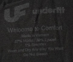Underfit Men’s Soft Anti-Odor V-Neck Undershirt DH3 Black Large NWT