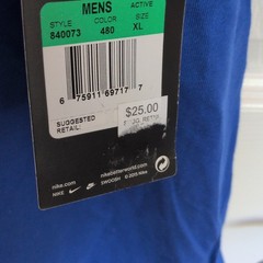 NWT Nike Men’s Blue Football Graphic Logo Cotton Short Sleeve T-Shirt XL