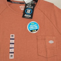 DICKIES Shirt Mens EXTRA LARGE XL BROWN OUTDOOR WORKWEAR FAST DRY Cooling NWT