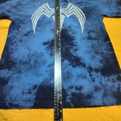Venom Marvel Spider-Man 3 Blue Silver Foil Tie-Dye T-Shirt Men’s Small Movie