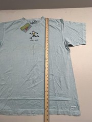 New Life Is Good Shirt Mens 2XL Blue Running Guy Graphic Tee Casual Cotton Top