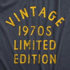 Mens Vintage 1970s Limited Edition T Shirt Funny Cool 1970 Theme Classic Tee for