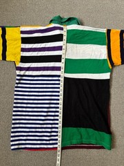 Vintage Heavyweight Rugby Shirt Harlequin Style Multicolour Made In England