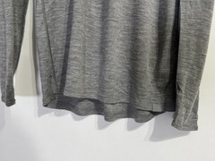 Meriwool XL Layers Mens Merino Wool Base Layer Top Charcoal Gray LS Shirt