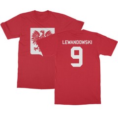 Poland Soccer Cup Fan – Lewandowski 9 Jersey Style Unisex T-Shirt