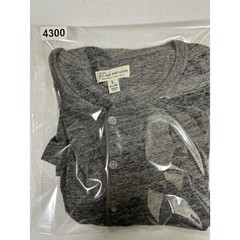 J. Crew Mens Slim Fit Long Sleeve Henley Shirt Grey Marl Size L Knit Goods
