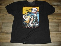 Anime Demon Slayer Kimetsu No Yaiba character t-shirt adult size XL black 46/48