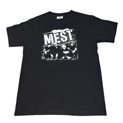 Vintage Y2K Mest Pop Punk Rock Band Graphic T-Shirt Size Small Grunge Rocker