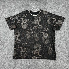 Drill Clothing Company Black Crew Neck T Shirt Men’s XL Dragon Grunge