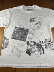 Vintage MC Escher T Shirt Andazia All Over Print Art 90’s Single Stitch White XL