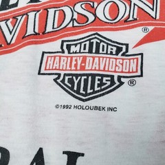 Vtg Harley Davidson Jack Daniels Dubai UAE Graphic Motorcycle T Shirt White
