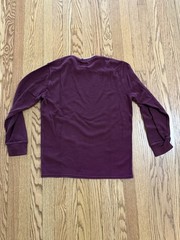 Polo Ralph Lauren Men’s Waffle Thermal Long Sleeve Maroon Red Sleep Shirt Sz L