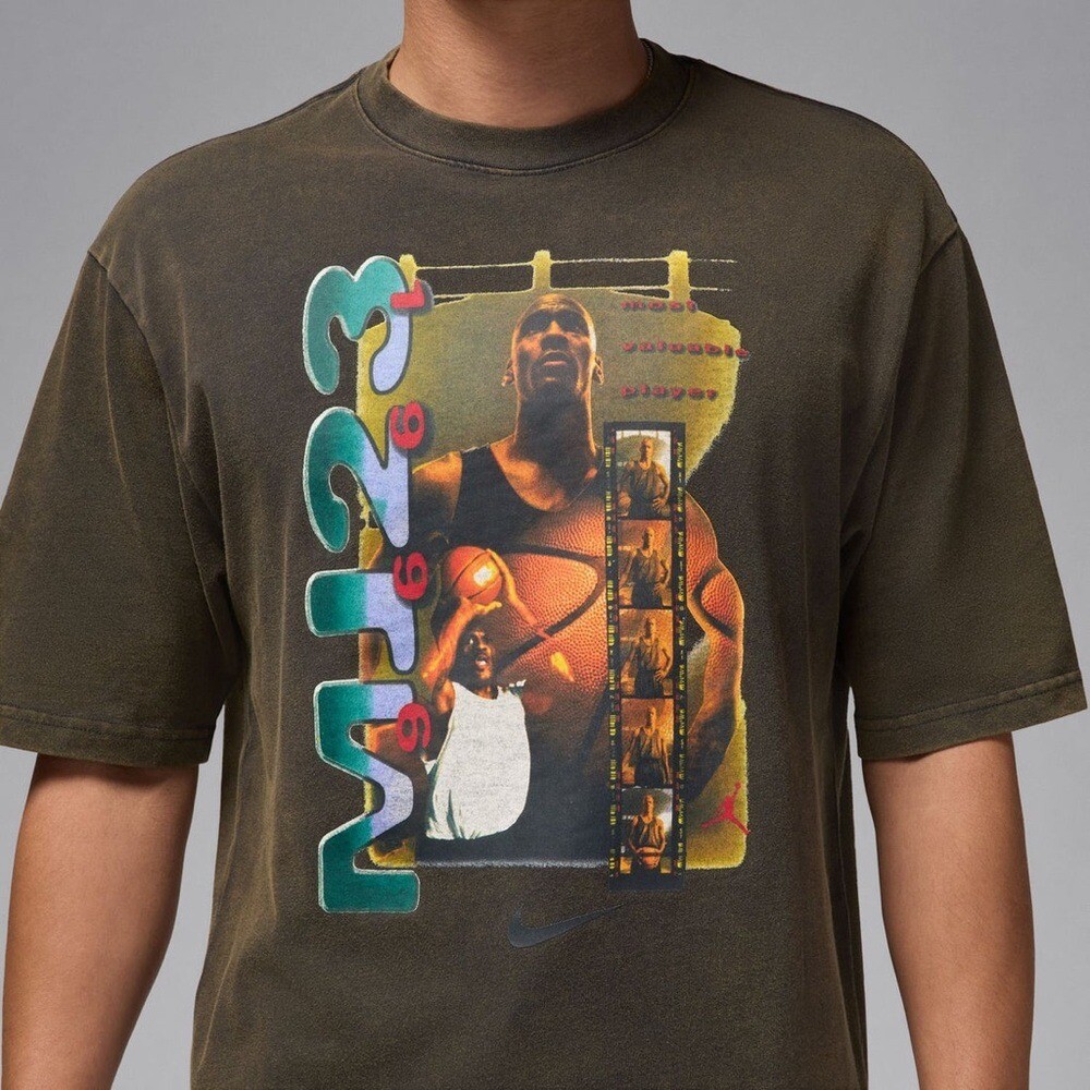 Nike Air Jordan Brand MJ23 Graphic Tee Tshirt Men’s Large Brown Basketball