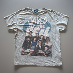 Saved By The Bell T Shirt Mens Large L Gray Retro 90s TV Show Cast Photo Graphic