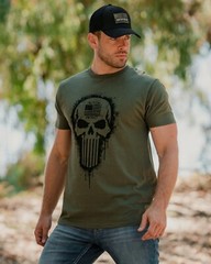 Howitzer Style Men’s T-Shirt TACTICAL PATRIOT Military Grunt Green S M L XL 2XL