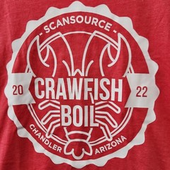 “2022 CRAWFISH BOIL CHANDLER ARIZONA” Men’s size 2XL Red T- shirt by Canvas (56)